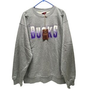 Milwaukee Bucks NBA Sweatshirt Large Vintage Basketball Logo Fleece HWC M&N NWT